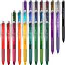 Vanstek 26 Colors Erasable Gel Pens, Retractable Erasable Pens Clicker, Fine Point(0.7), Make Mistakes Disappear, Premium Comfort Grip for Drawing Writing Planner and School Supplies