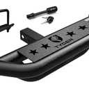 Tyger Auto TG-HS8U81238 Hitch Armor Compatible with Vehicles with 2" Hitch Receiver | Textured Black | Hitch Step | Rear Bumper Guard Protector | with Pin Lock and Stabilizer