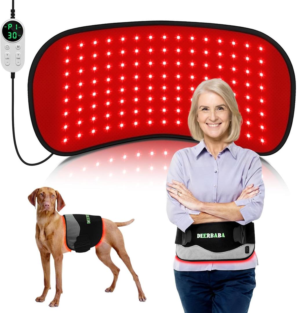 Red-Light-Therapy-for-Body,2026 Upgraded-4 Modes 5 Stage Power Medical-Grade TPU Mat for Body Pain Relief,20"x 9"Dual Wavelength Infrared Red Light Blanket LEDs