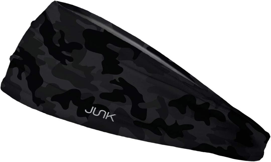 JUNK Brands Big Bang Lite Headband - Moisture-Wicking, Performance Fabric, Non-Slip, Sports Sweatband for Men & Women - One Size - Black Ops JUNK Brands Big Bang Lite Headband - Moisture-Wicking, Performance Fabric, Non-Slip, Sports Sweatband for Men & Women - One Size - Black Ops
