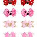 Hair Clips for Girls, 8 pcs Hair Bows, Cute Hair Clips Kids Barrettes Girls' Hair Accessories for Birthday Christmas Children's Day Gift