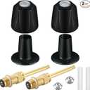 Starry 2 Piece Metal Shower Knob Replacement Kit Compatible with Price Pfister Verve Shower Faucet Handle(Matte Black)