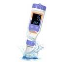 7-in-1 Digital Pool Water Tester  Chlorine, pH,Salt,ORP, EC, TDS&Temp Meter for Saltwater Pools, Hot Tubs, Spas, Aquariums&HydroponicsComplete Digital Pool Chemical Tester for Safe&Healthy Swimming