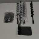 [UPGRADED] 14 Full Spiral Blade Mobile Home Anchor, 4 Pack Ground Anchor Screw in with L-shaped Brackets, U-bolts, Power Nut Driver, Earth Anchors High Wind Heavy Duty for Camping Tents, Swing Sets