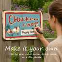 2 x Personalized Gifts for Chicken Lovers  Writable Chicken Coop Sign, Vintage Metal Tin Sign for Outside Fence, Farm Gate or Indoor Wall Decor, Perfect Christmas Decoration 12"X8"