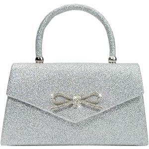 Trisapu Womens Evening Bag Sparkly Bow Clutch Purse Wedding Party Purses Glitter Rhinestone Cocktail Prom Handbags