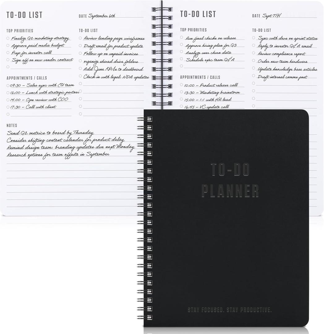 ZICOTO Aesthetic To Do List Notebook For Work or Home - Simple Daily Planner to Easily Organize Your Tasks And Boost Productivity - Stylish Undated Organizer Supplies For Women and Men