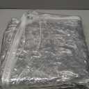 8' X 12' Clear Vinyl Tarp, 14 Mil Clear Tarps Heavy Duty Water Resistant, 400g/m Thickened Tear Resistant with Metal Grommets, for Patio Porch and Garden Chicken Coop