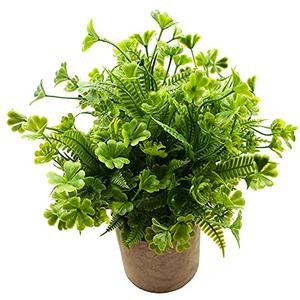Svenee Fake Four Leaf Clover Plants for Bathroom Home Office Desk Decor, Small Artificial Faux Greenery for Farmhouse Decorations 3 piece set