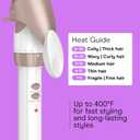 Conair Double Ceramic 1 -Inch Curling Iron, 1 -Inch Barrel Creates Soft Waves & Curls, Hair Curler for Use on Medium & Long Hair, White/Rose Gold