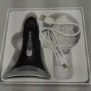 7 Color Light Therapy Facial Massager with Adjustable Vibration and Thermals for Wrinkles, Double Chin, Red Light Skin Care Tool with Base, Black