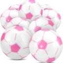 Pink Inflatable Soccer Balls Beach Balls Bulk for Games Outdoor Summer Pool Beach Activity Sports Birthday Soccer Party Decorations, 16 Inch Before Inflation 12 Inch Afte, 12PCS