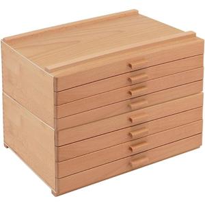 HG Art Concepts Artists Storage Chests - Premium Studio Organizer for Paint Tubes, Brushes, Pencils, Markers, & More! - 4 Drawer - 2 Pack
