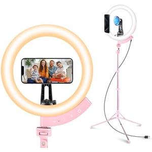 Aureday 12'' Selfie Ring Light with 62'' Tripod Stand and Magnetic Phone Holder, LED Ringlight for Recording/TikTok/Makeup/Photography, Circle Fill Light with Wireless Remote for iPhone&Android Phones
