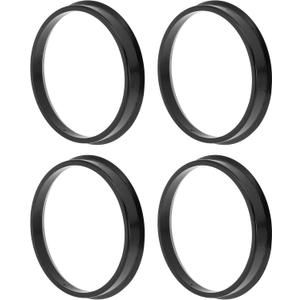 72.1mm to 66.6mm Car Wheel Hub Centric Rings Black Polycarbonate Wheels Center Shaft Shock Absorbing Hubrings 4 Pcs