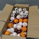 96 Pieces Sports Stress Balls for Kids Mini Footballs Ball, Soccer, Basketball, Baseball Foam Squeeze Stress Balls for Anxiety Relief Relaxation, Sport Party Favor Class Prize Birthday Pet Toys