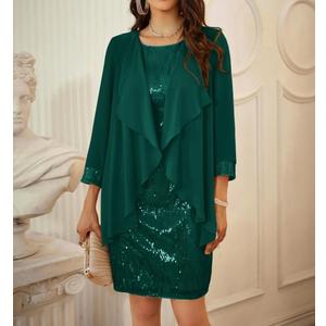 Grace Karin Green Sheer Cardigan (2XL)