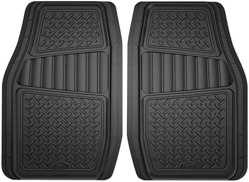 Armor All 2-Piece Truck Floor Mats, Heavy-Duty All-Weather Mats for Trucks — Black