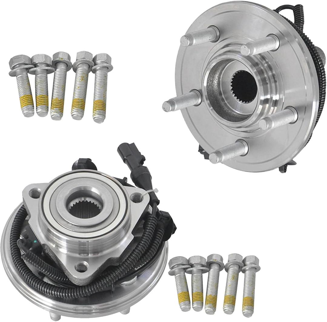 Front Wheel Hub Bearing Assembly 515050 Replacement for Ford Explorer 2002-2005 for Lincoln Aviator 2003-2005 for Mercury Mountaineer 2002-2005 5 Lugs W/ABS