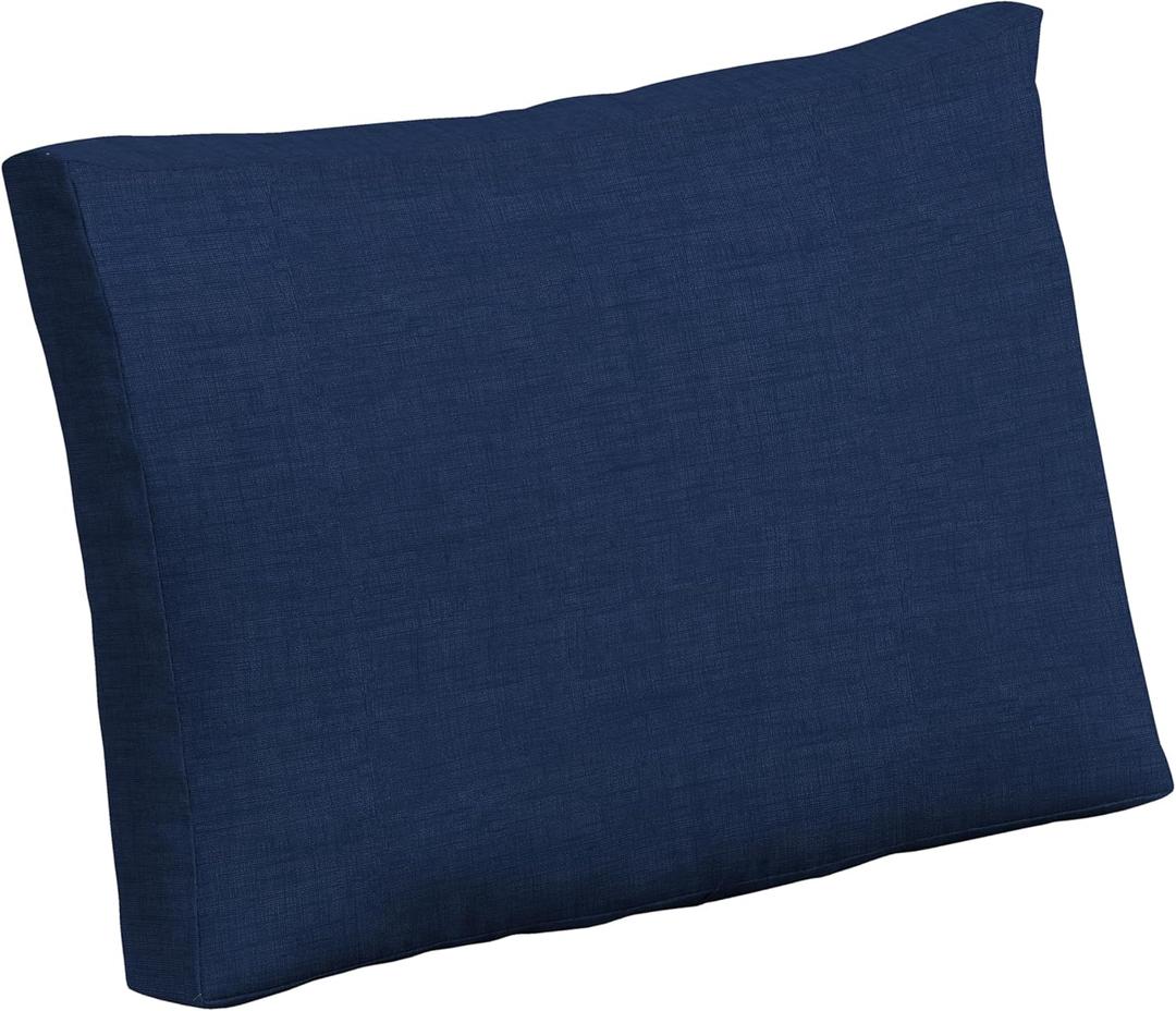 ARDEN Outdoor Cushion Pillow Back, 24 x 18, Rain-Proof, Fade Resistant Sapphire Blue Leala
