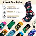 I Don't Have an Attitude Problem Novelty Funny Breathable Printed Cotton Socks, Unisex Cozy Knitted Crew Socks with Humorous Sayings, Gifts for Friend Bestie Coworker Boss Manager Employer