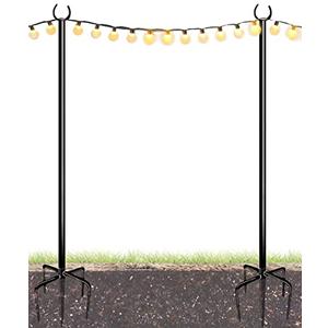 Amazon.com: Eazielife 10FT String Light Poles for Outdoor, Heavy Duty Metal Lighting Stand Pole for Garden Lawn Backyard Patio Holiday Wedding Party Decorations 2 Pack : Tools & Home Improvement