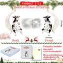 2 x Christmas Tree Decorations, Acrylic Christmas Tree Ornaments, Double-Printed Animal Hanging for Christmas Tree, Home Decor, Children's Gifts (Cow)