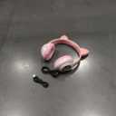 Pomya Earphone, Cat Ear Appearance Kids Headset, Bluetooth 5.0 Glowing Music Headphone, Foldable Kids Headphone Supports MP3, WAV Format (and White)