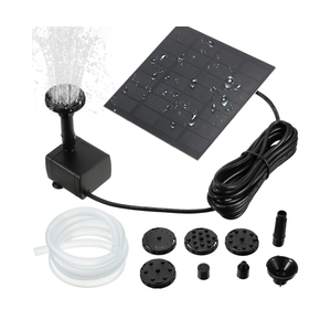Mudder Solar Fountain Pump 1.5W 200L/H Solar Powered Panel Water Pump Garden Floating Tool with 6 Nozzles, Silicone Clear Tubing for Garden, Pool, Pond, Aquarium, Fountain Supplies