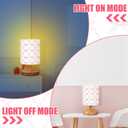 VIHOSE Bowknot Kids Table Lamp for Bedroom Kids Bedside Lamp with Linen Wooden Nightstand Cartoon Nursery Lampshade for Girls Boys Living Room