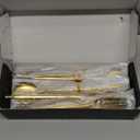 Astercook Silverware Set 48-Piece Gold Flatware Set with Steak Knives Food-Grade Stainless Steel Cutlery Set for 8 Mirror Polished Utensils Set for Home Kitchen Restaurant Valentine's Gift