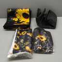 10 Pcs Sunflower Butterfly Kitchen Dish Towels Rugs Oven Mitts and Pot Holders Set Farmhouse Kitchen Decor Set for Women Mom Daughter Gift Cooking Baking Grilling (Bright Black)