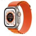 Apple Watch Ultra [GPS + Cellular 49mm] Titanium Case with Orange Alpine Loop, Small