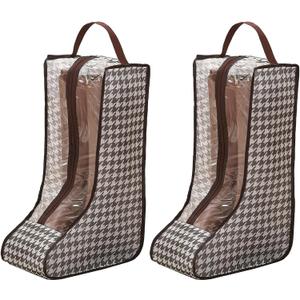 2 Pack Boot Storage Bag, Portable Dust Proof Boot Bags for Cowboy Boots, Shoe Cover Protector Bag for Boots Storage and Organizer Packing, Tall Boot Storage Carry Bag for Travel and Daily Use