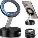 Magnetic Car Phone Holder, Universal 360 Dashboard Suction Cup Mount for Driving, Gym or Office, Foldable Vacuum Phone Holder for iPhone