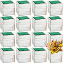 Dandat 18 Sets 4 Inch Wooden Cube Planter Boxes for Centerpiece Flower White Wood Rustic Square Vase with Removable Plastic Liner Floral Foam Block for Garden Wedding Home Arrangement Decor, 4.02 x 4.02 x 3.54 Inch