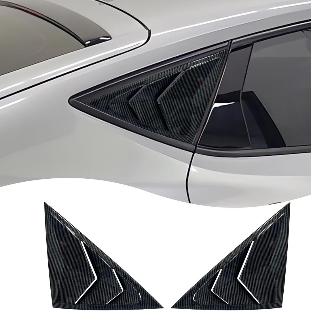 MUXEE Window Louverfor Acura Integra 2023 2024 2025, ABS Print Sport Window Decorative Covers, Exterior Trim Accessories - Carbon Fiber