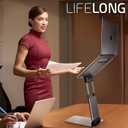 Lifelong Adjustable Laptop Stand for Desk, Ergonomic Premium Aluminum Laptop Riser, Portable Foldable Computer Stand, Height Adjustable up to 20, Fits 10-17 Inch Laptops & MacBooks