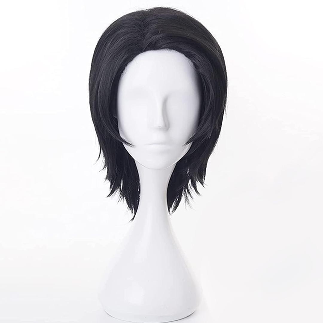 Anime Black Short wig Men Straight Hair COS Yuuta Pure Lovers Cosplay Wig Halloween,Christmas,Daily Fashion, Anime and Gaming Expo,Fancy ball