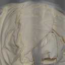 Wish Care Ivory Tulle Tablecloth 48 Inch Spandex Elastic Round Table Cloths Ruffle Tutu Skirt 4ft Wrinkle Free Stretch Fitted Round Table Cover for Bridal Shower Wedding Birthday Party Banquet Cake