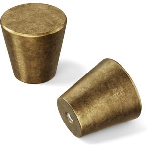 homdiy 10 Pack Antique Brass Cabinet Knobs Drawer Knobs Vintage Small Drawer Pulls Round Kitchen Cabinet Hardware