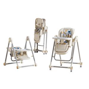 5 in 1 Convertible Baby High Chair Foldable, Baby Swing for Infants to Toddler,Portable Baby Feeding Chair, High Chairs for Babies and Toddlers, Silla de Comer para Bebe(White)