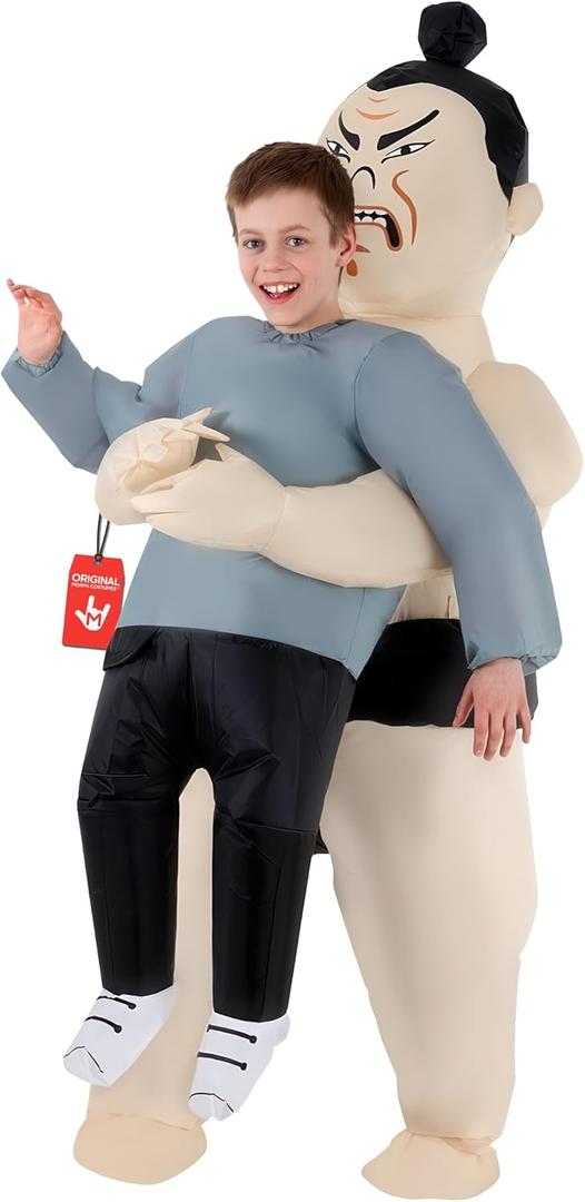 Morph Sumo Wrestler Inflatable Costume Kids, Inflatable Sumo Wrestler Costume, Blow Up Costumes for Kids, One Size