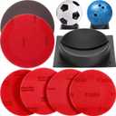 7 Pieces Bowling Sanding Pads Cup Set, Including 6 Resurfacing Polishing Kit Bowling Ball Grit Pads Bowling Ball Cup Bowling Ball Stand Bowling Ball Holder for Bowling Sports Ball Cleaning Display