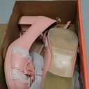 MEOTINA Cute Bow Heels Mary Janes Shoes Women Dress Platform Strappy High Heels Kawaii Shoes (6, Lace Pink)