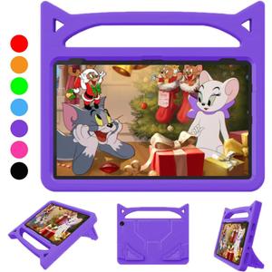 10 Inch Tablet case for Kids,Light Weight Shock Proof Handle Stand Kids Friendly.2023/2021 Release.Incompatible with TCL iPad Samsung 10in Tablet.Purple