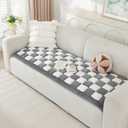 OstepDecor Fluffy Faux Fur Couch Covers, Sofa Cover Washable, Super Soft Plush Couch Blanket Cover, Thick Cozy Sofa Slipcovers Furniture Protector for Couches and Sofas (27.6" x 59.1", Dark Grey)