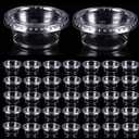 400 Pack 0.5 Oz Disposable Portion Sauce Cups with Lids, Clear Condiment Containers with Lids, Jello Shot Souffle Cups, Sampling Tasting Cups for for Parties and Events, Communion