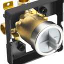 Shower Valve for Delta R10000-UNBXHF, 3 Port 1/2 Inch Connection 1-Pack, R10000 Valve Kit Compatible with Delta MultiChoice 13 14 17 17T Shower Trim, High Flow Brass Construction Without Stops