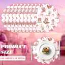 100 Pcs Cowgirl Party Paper Placemats 13.5 Inch Scalloped Pink Bow Paper Placemat Disposable Coquette Decorative Table Mat for Western Themed Birthday Bachelor Baby Shower Wedding Decoration